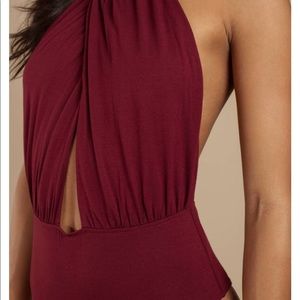 Red wine bodysuit
